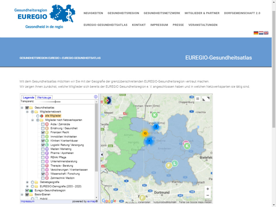 Screenshot Gesundheitsatlas