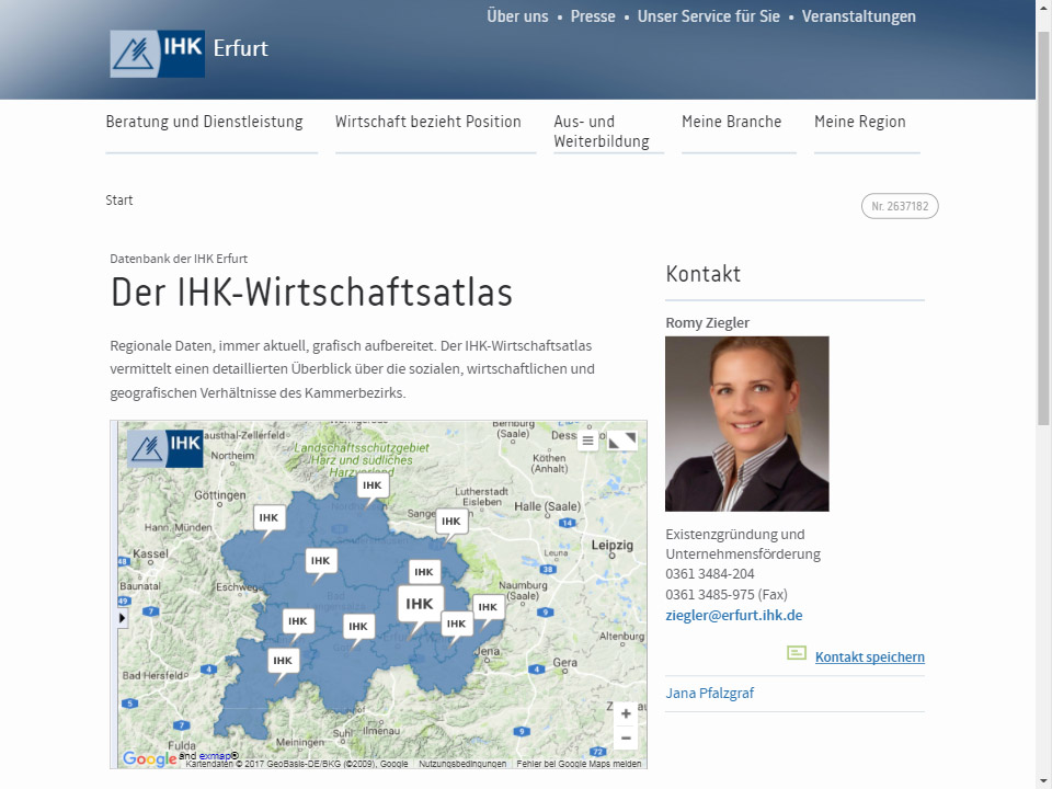 Screenshot Wirtschaftsatlas
