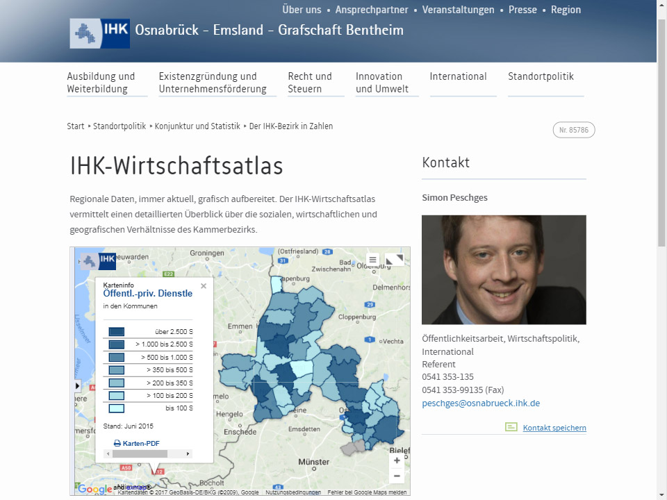 Screenshot Wirtschaftsatlas