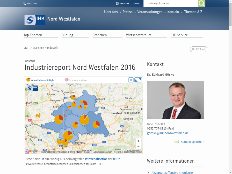 Screenshot Industrieatlas