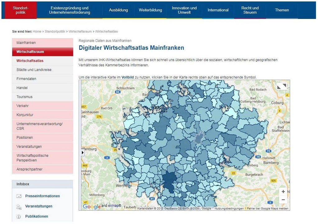 Screenshot Wirtschaftsatlas